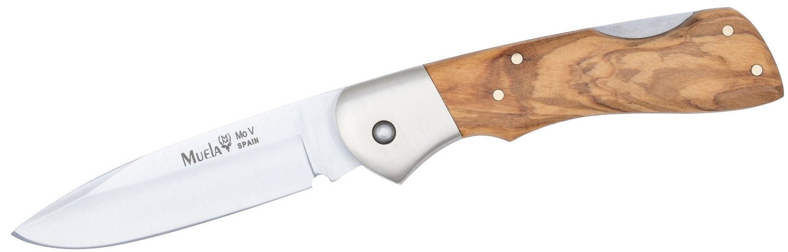 Briceag MUELA 80mm Lockback Blade, Olice Wood Scales, Nickel Silver Boster