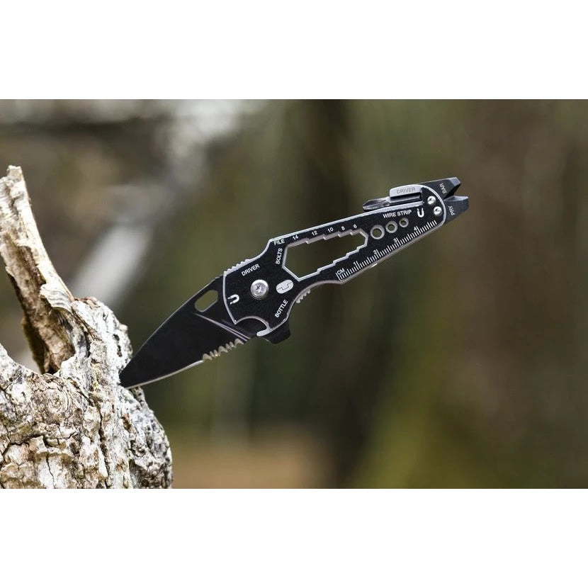 Briceag Multifunctional TRUE UTILITY Smartknife , Black Oxide 420 Steel, Lama 5.50cm