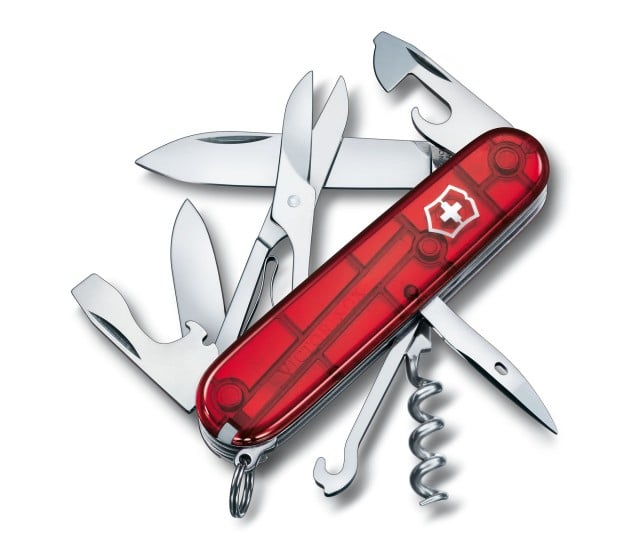 Briceag Multifunctional Victorinox Climber, Rosu Transparent, 9.10cm