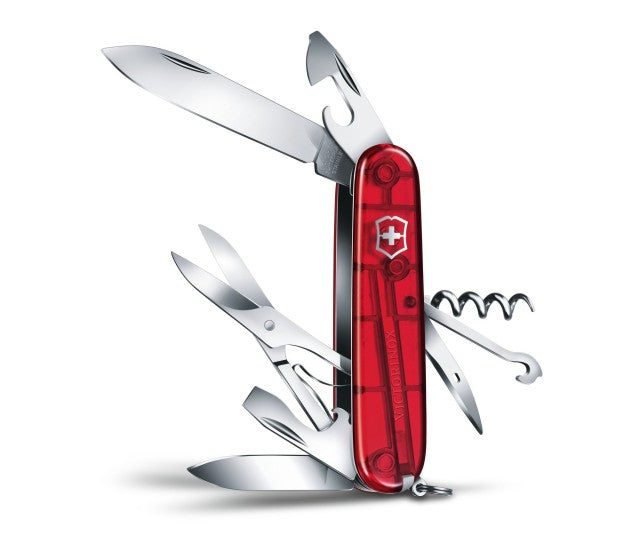Briceag Multifunctional Victorinox Climber, Rosu Transparent, 9.10cm