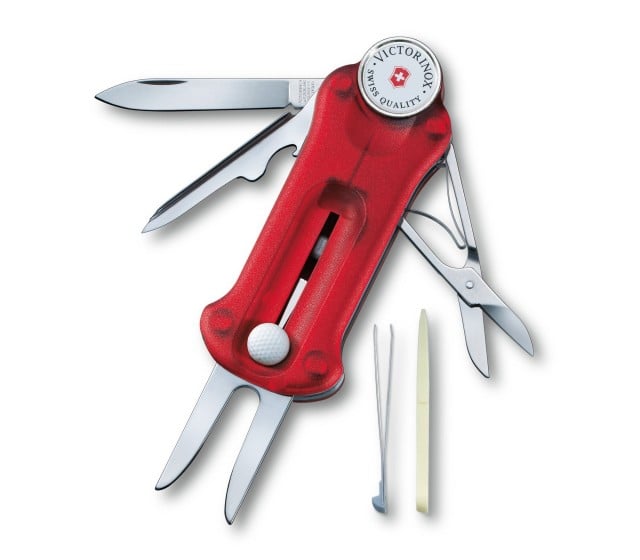 Briceag Multifunctional Victorinox GolfTool, rosu transparent - 0.7052.T