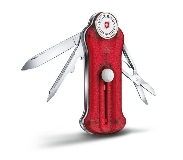 Briceag Multifunctional Victorinox GolfTool, rosu transparent - 0.7052.T