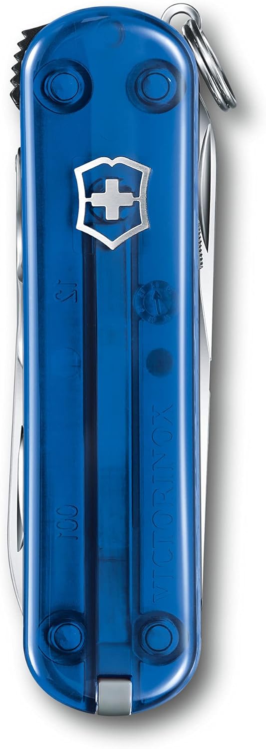Briceag Multifunctional Victorinox, Nail Clip 580, 6.5cm, Albastru Transparent