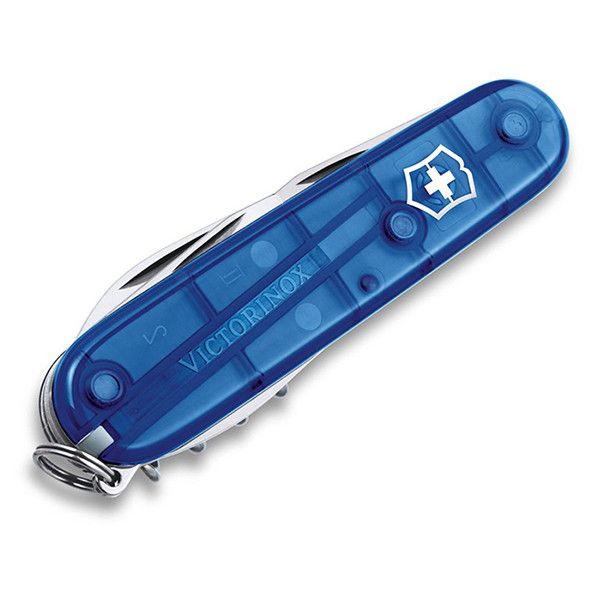 Briceag Multifunctional Victorinox, Spartan, 9.1cm, Albastru Transparent, Blister