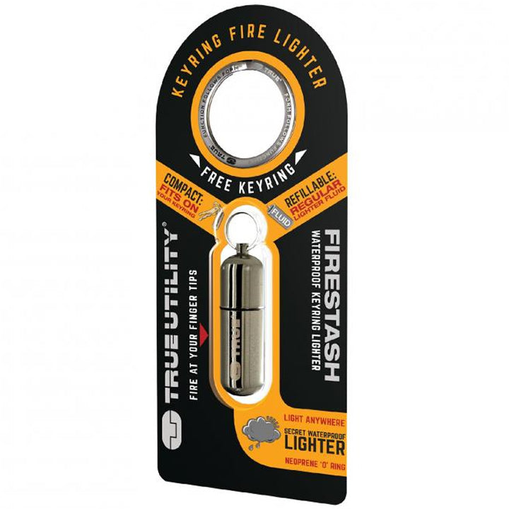 Bricheta Breloc TRUE UTILITY Firestash, Chrome Plated Zinc