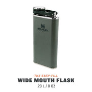 Butelca Stanley The Easy Fill Wide Mouth Flask Hammertone Green 0.24l 