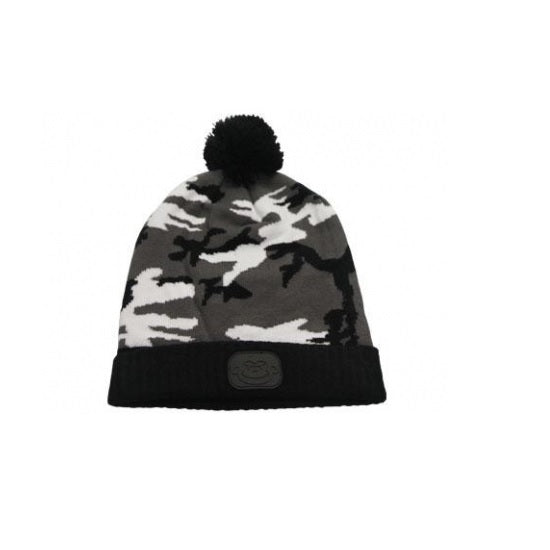 CACIULA RIDGE MONKEY BOBBLE HAT BLACK CAMO STYLE