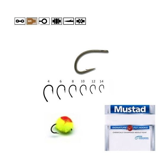 CARLIG MUSTAD BR.FORJAT EGG CADDIS PT. MUSCA