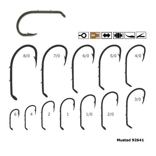 CARLIG MUSTAD BRONZ OCHET 2 SPINI FORJAT Nr 7/0