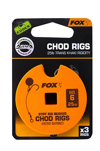 CARLIGE LEGATE FOX Edge Armapoint stiff rig beaked Chod rigs 25lb NR 6 STD 3BUC