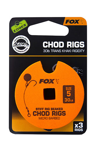 CARLIGE LEGATE FOX Edge Armapoint stiff rig beaked Chod rigs 30lb sz5 STD 3BUC