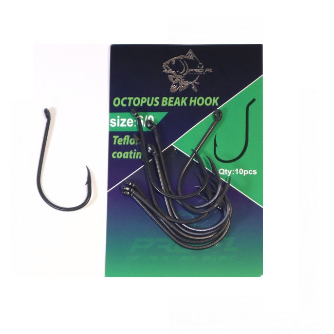 CARLIGE PRO FL OCTOPUS BEAK HOOK TEFLONATE NR 10BUC