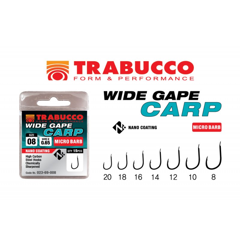 CARLIGE TRABUCCO WIDE GAPE CARP MICRO BARB 15buc/plic