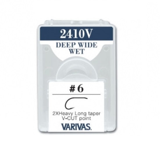 CARLIGE VARIVAS FLY 2410V 2X FINE DEEP WIDE WET NR 6 MICRO BARB