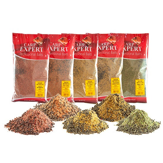 CARP EXPERT FEEDER METHOD MIX 800G GREEN FISH