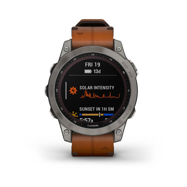 CEAS  GARMIN  FENIX 7 SAPPHIRE SOLAR TITAN/PIELE 47MM