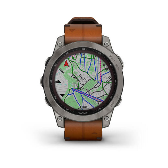 CEAS  GARMIN  FENIX 7 SAPPHIRE SOLAR TITAN/PIELE 47MM