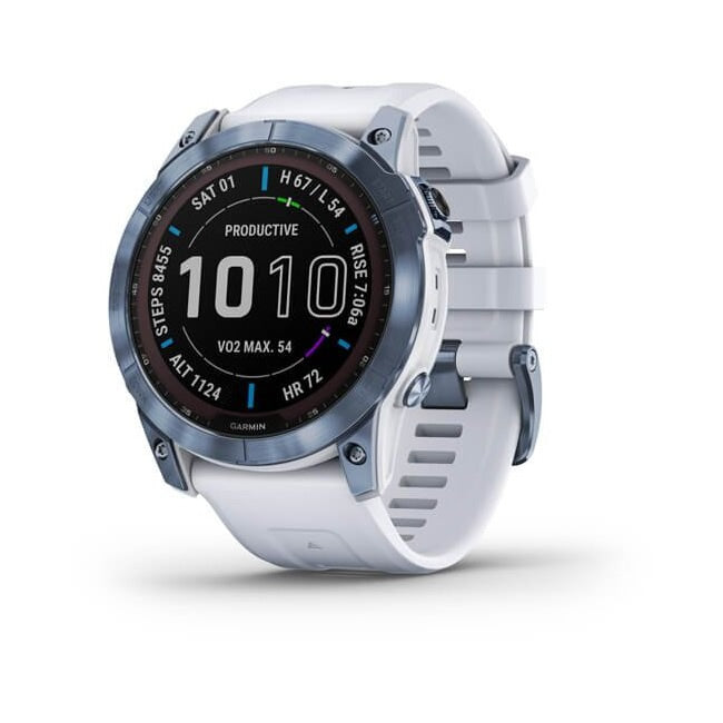CEAS  GARMIN  FENIX 7X SAPPHIRE SOLAR MINERAL BLUE TI/WHITESTONE 51MM