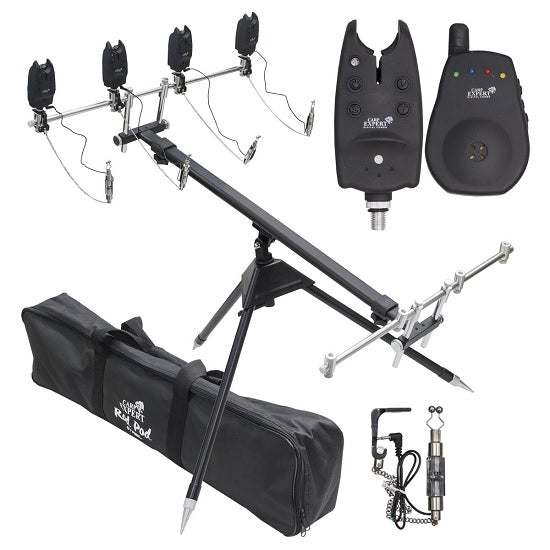 COMBO CARP EXPERT DIGITAL PENTRU 2 LANSETE, 1 ROD POD + 2 AVERTIZORI + RECEPTOR + 2 SWINGERE + HUSA DE TRANSPORT