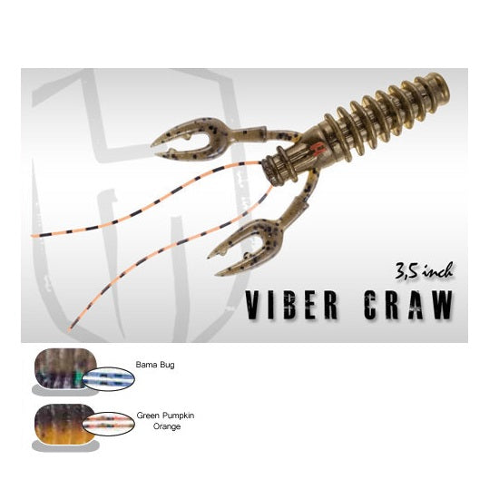 CREATURE BAIT COLMIC HERAKLES VIBER CRAW 8.9cm GREEN PUMPKIN ORANGE