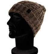 Caciula Black Knit Beanie Fox Camo