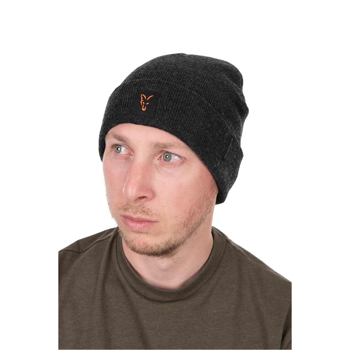 Caciula FOX Collection Beanie - Black/Orange, Marime Universala