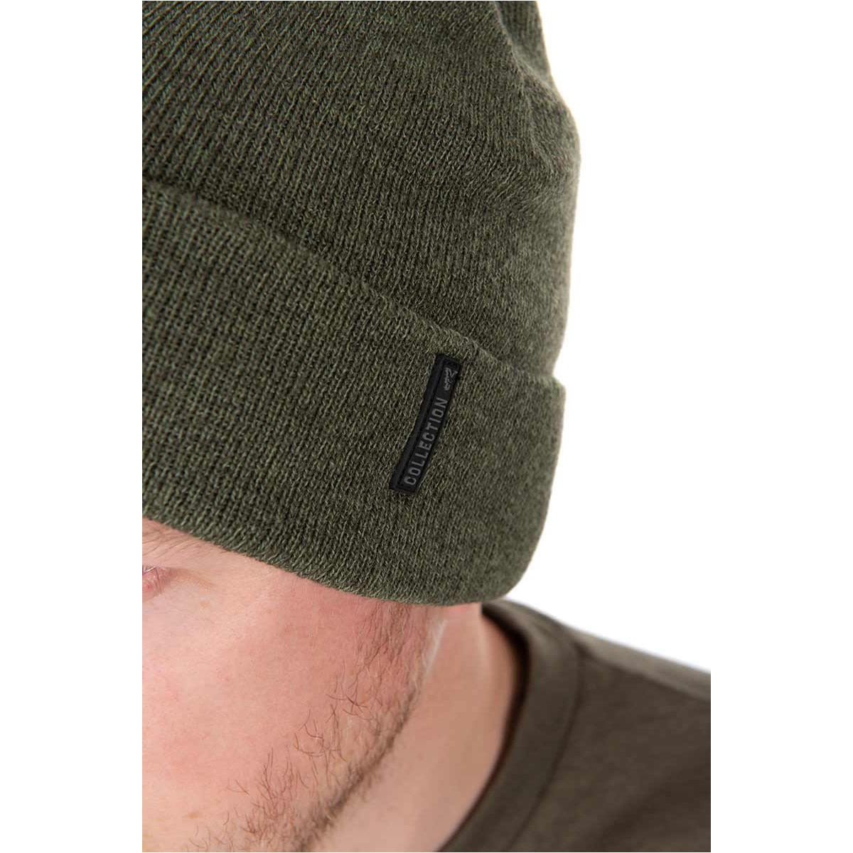 Caciula FOX Collection Bobble - Green &amp; Black, Marime Universala
