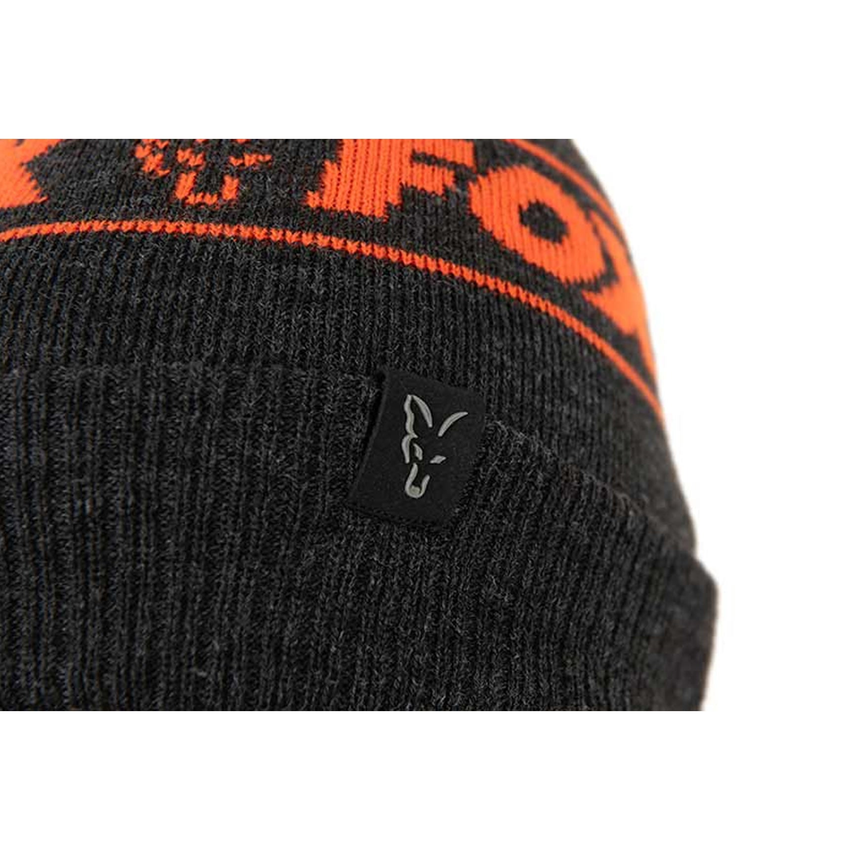 Caciula Fox Collection Bobble Black &amp; Orange, Marime Univ.
