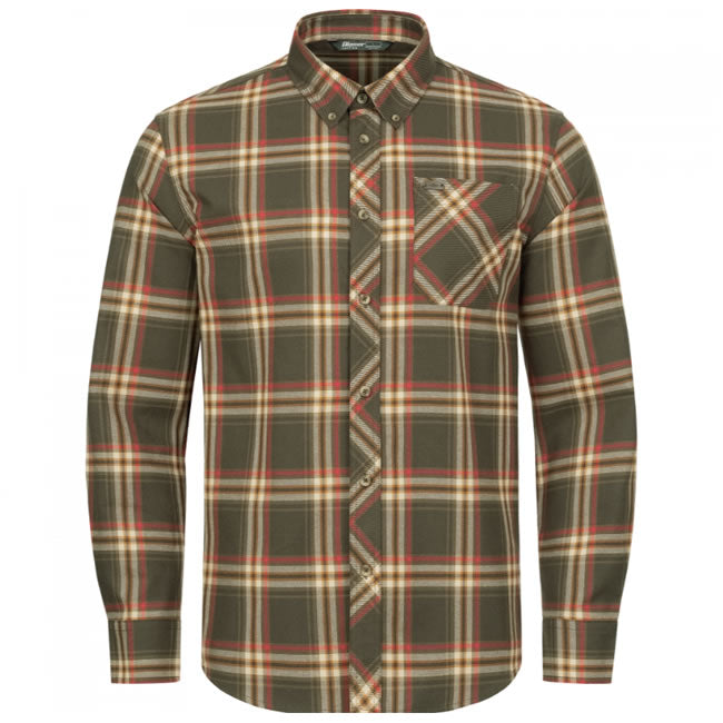 Camasa Blaser Sebastian Dark Brown / Red Marime XL
