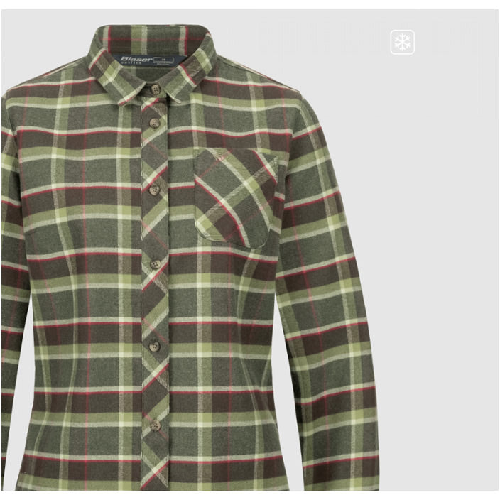 Camasa Dama Blaser Charlotte, Olive &amp; Red, Marime 38