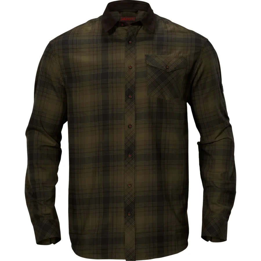 Camasa HARKILA Driven Hunt, Olive Green Check