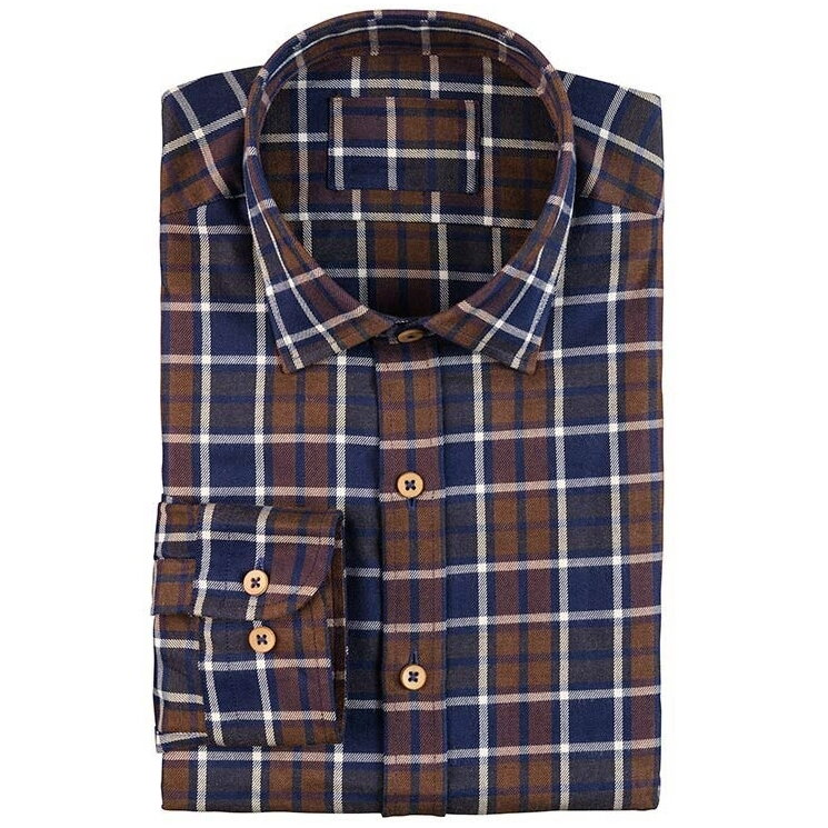 Camasa Verney Carron Mery, Brown &amp; Blue