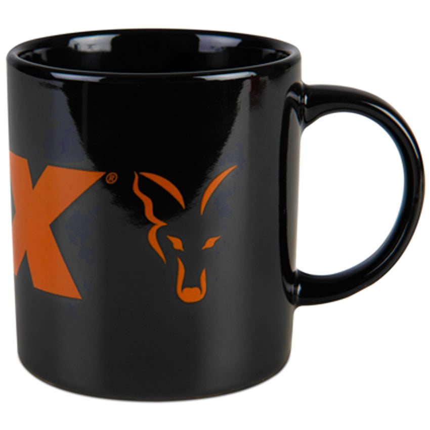 Cana Fox Collection Black &amp; Orange Logo Ceramic Mug 350ml