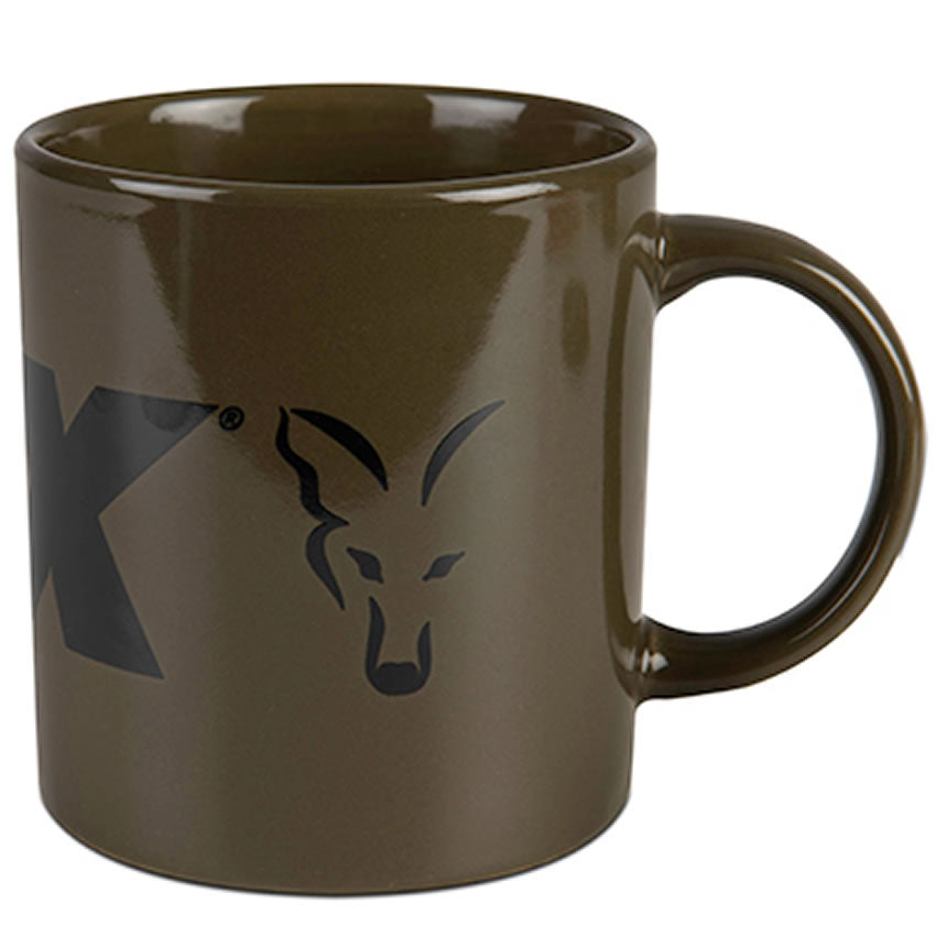 Cana Fox Collection Green &amp; Black Logo Ceramic Mug 350ml