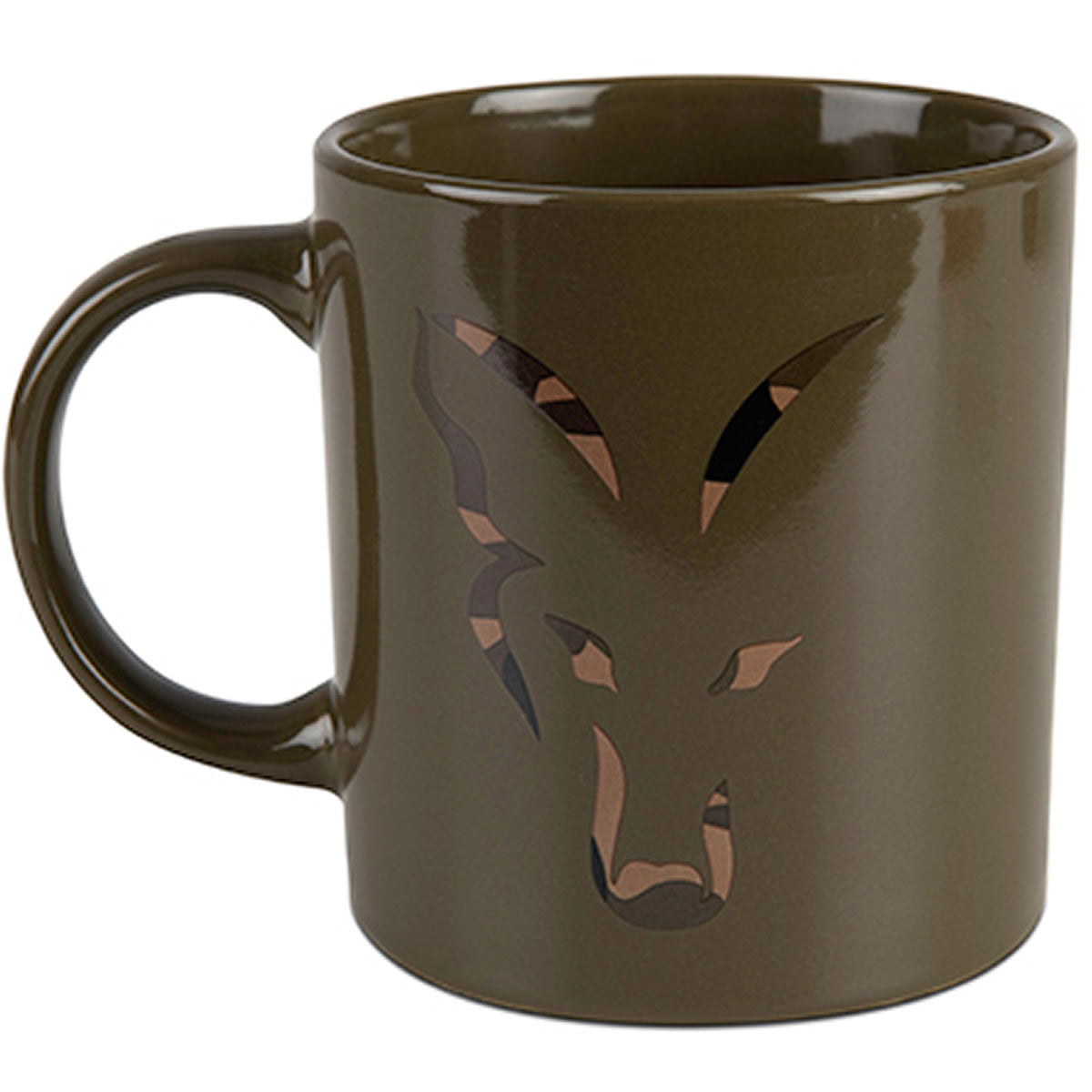 Cana Fox Green &amp; Camo Head  Ceramic Mug 350ml
