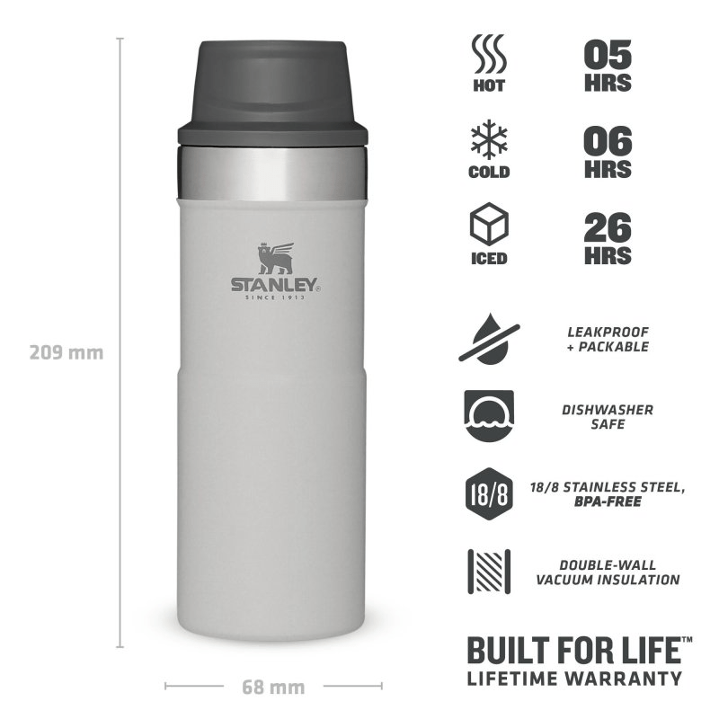 Cana Termoizolanta Stanley, The Trigger-Action Travel Mug, Ash, 0.35L