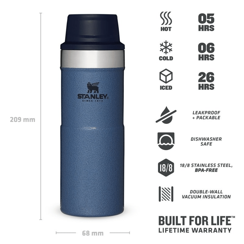 Cana Termoizolanta Stanley, The Trigger-Action Travel Mug, Hammertone Lake, 0.35L