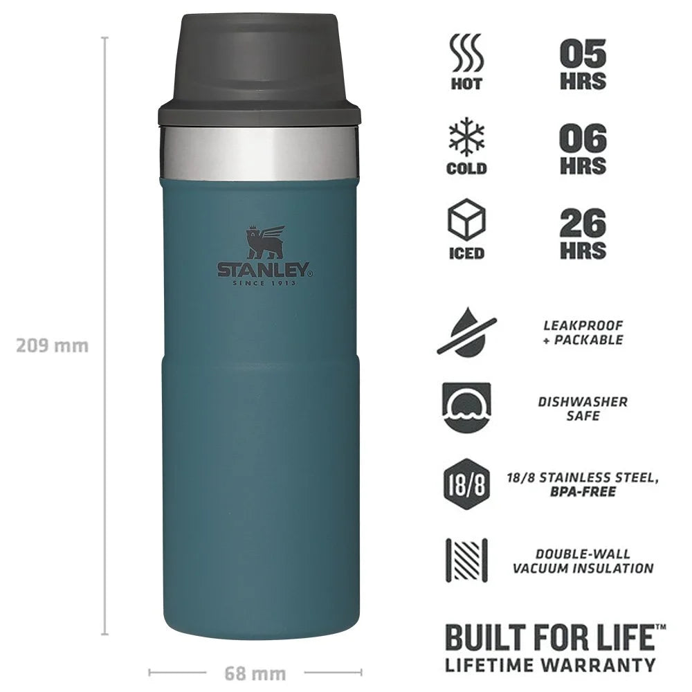 Cana Termoizolanta Stanley, The Trigger-Action Travel Mug, Lagoon, 0.35L
