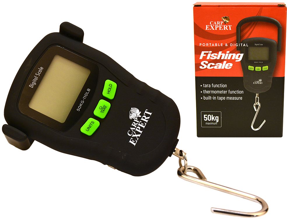 Cantar Digital CARP EXPERT cu Termometru si Ruleta, 50kg