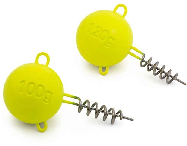 Cap Jig Fox Rage Pelagic Screws, UV Yellow, 120g, 1buc/pac
