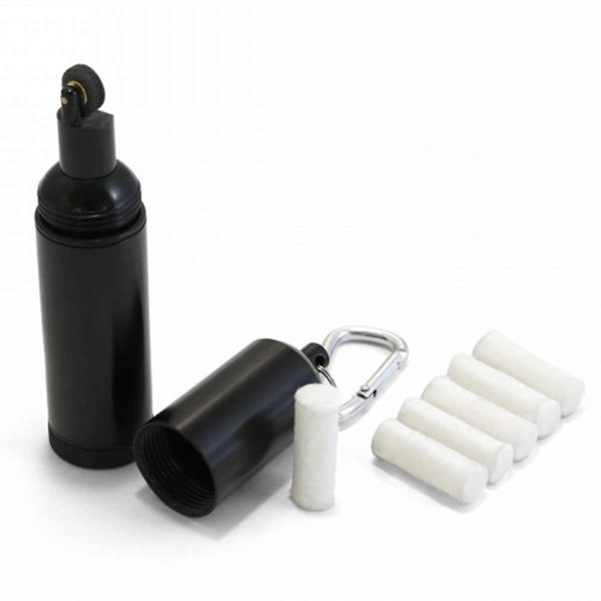 Capsula Depozitare cu Cremene si Accesorii Aprins Foc Coghlans Flint Wheel 
