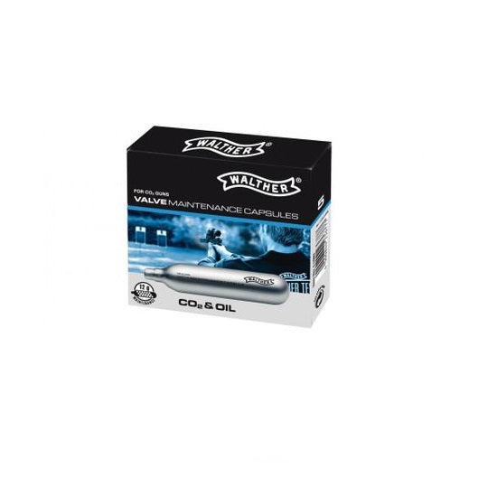 Capsule Intretinere cu Ulei Umarex Walther CO2 12g, 5buc/pac