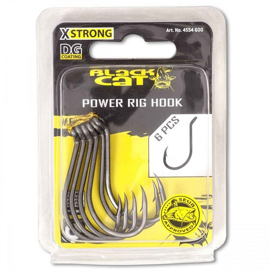 Carlig Black Cat No.6/0 Power Rig Hook DG Coating
