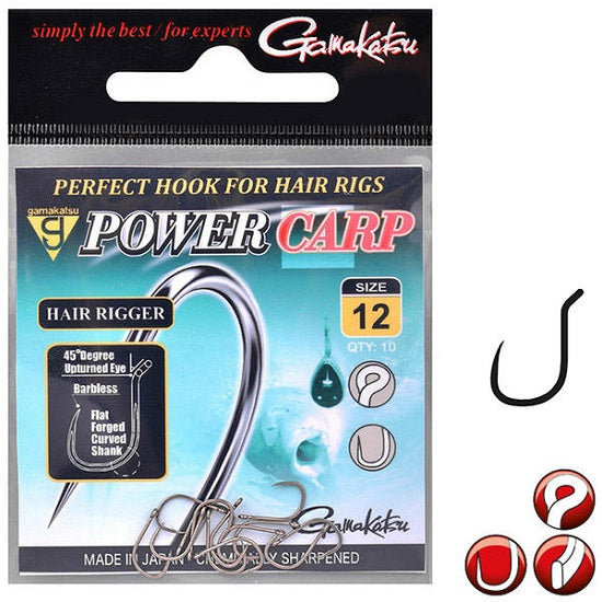Carlig Gamakatsu Power Carp Hair Rigger Barbless 10buc/plic