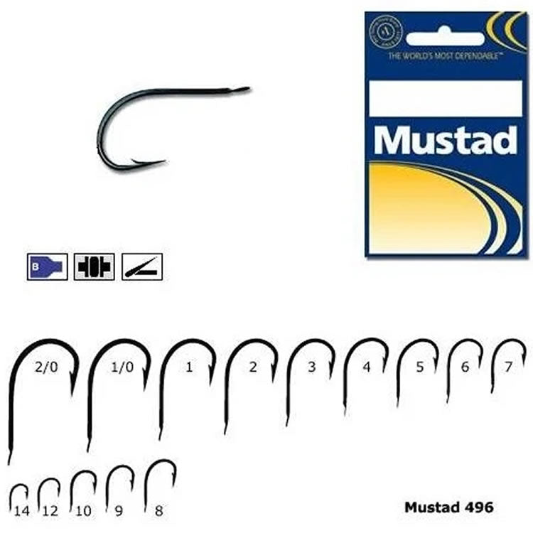 Carlig MUSTAD Ultrapoint M496 Forjat Revers Rotund Bleu 10buc/plic