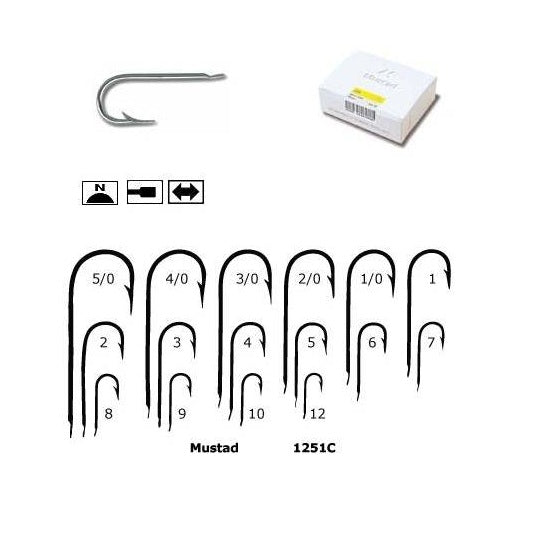 Carlig Mustad 1251C cu Tija Lunga si Protectie Anticoroziva