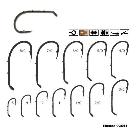 Carlig Mustad Bronz Ochi 2 Spini Rezistent Mustad 7Buc/Plic Nr