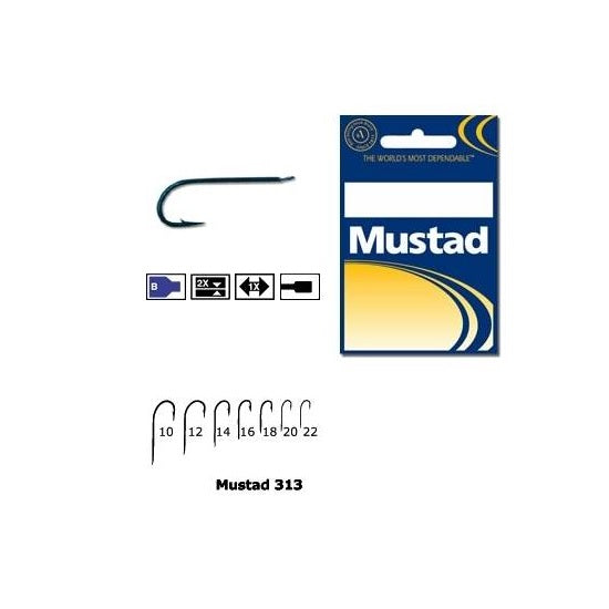 Carlig Mustad Concurs M313 Tija Lunga Negru/Albastru 10buc/plic