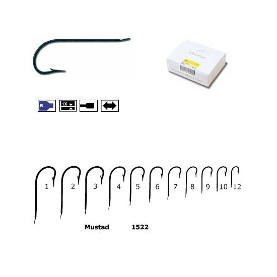 Carlig Mustad M1522 Bleu cu Tija Lunga, 100buc/cutie