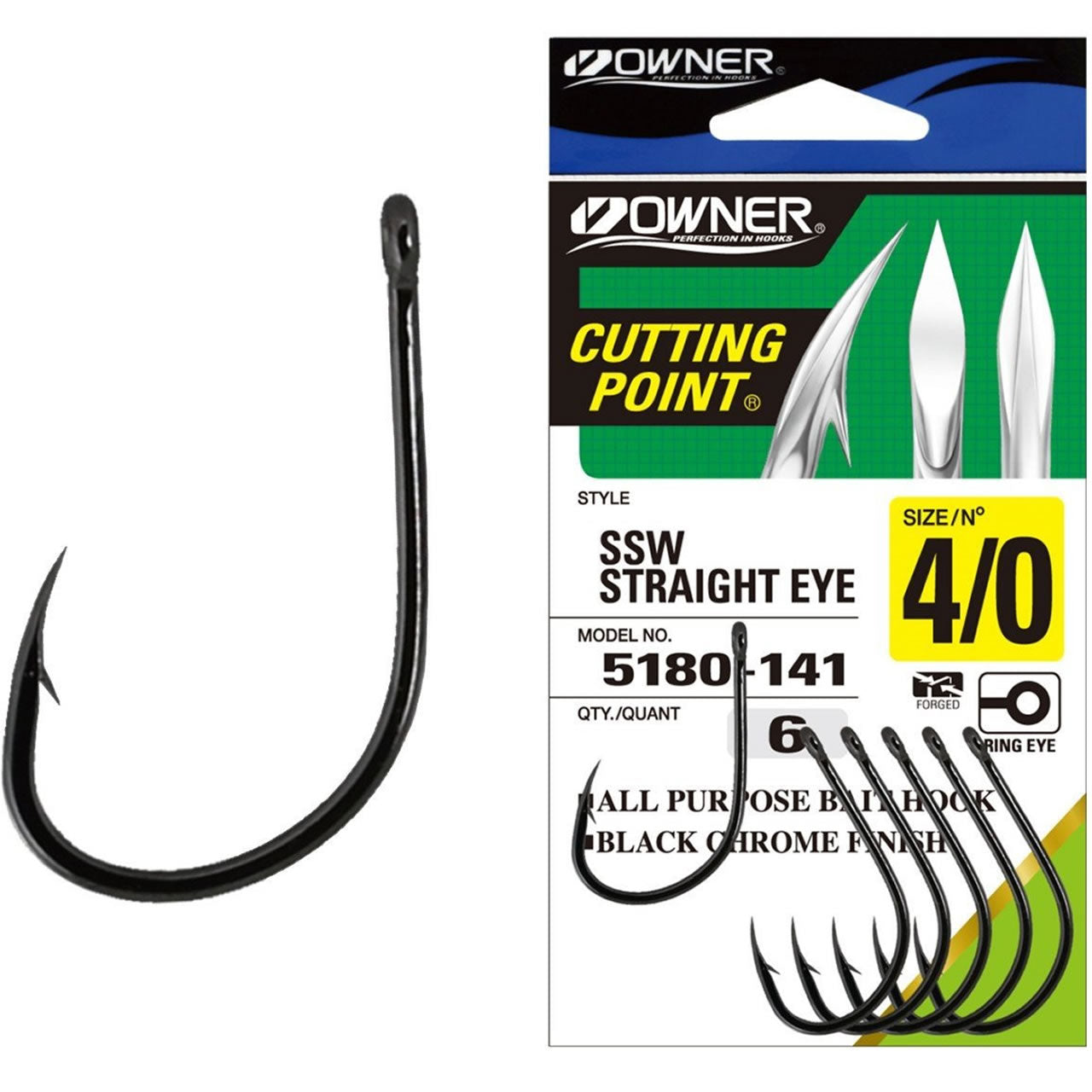 Carlig OWNER 5180 SSW Straight Eye Black Chrome